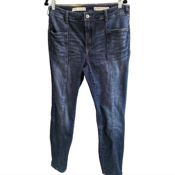 Anthropologie Pilcro & the Letterpress Front Seam High-Rise Denim Legging Sze 28 - Picture 1 of 7